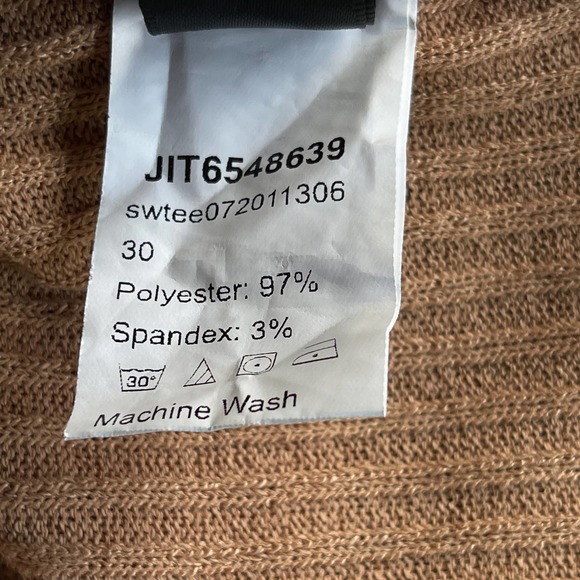 Shein Crop Top Womens Extra Large Brown Colorblock Lettuce Trim - Picture 4 of 9